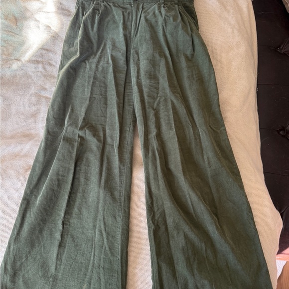 Anthropologie Pants - Anthropologie Olive Wide-Leg Corduroy  Pants